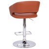 Flash Furniture Cognac Vinyl Adjustable Height Barstool CH-122070-BR-GG